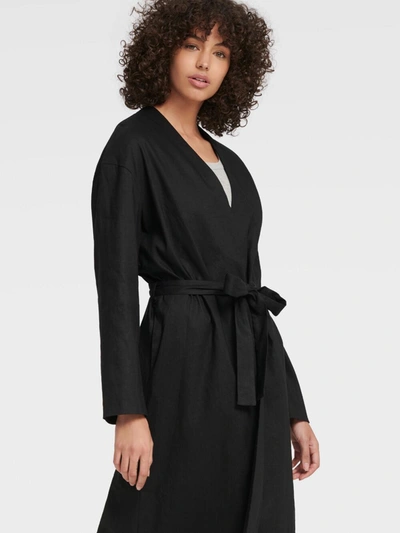 Donna Karan Dkny Women's Long-line Open-front Cardigan - In Black