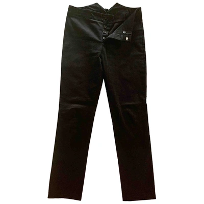Pre-owned Gucci Slim Trousers In Black