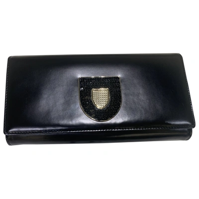 Pre-owned Dior Ever Leather Clutch Bag In Black