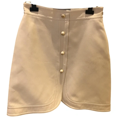 Pre-owned Gucci Silk Mid-length Skirt In White
