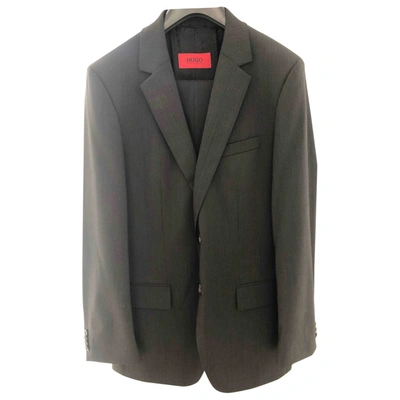 Pre-owned Hugo Boss Wool Suit In Grey