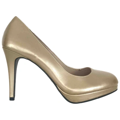 Pre-owned Christian Siriano Leather Heels In Gold