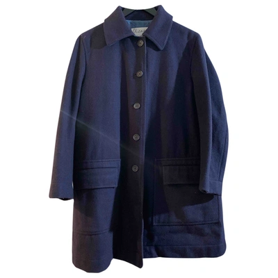 Pre-owned Moschino Cheap And Chic Wool Coat In Blue