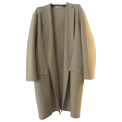 Pre-owned Celine Cashmere Coat In Beige