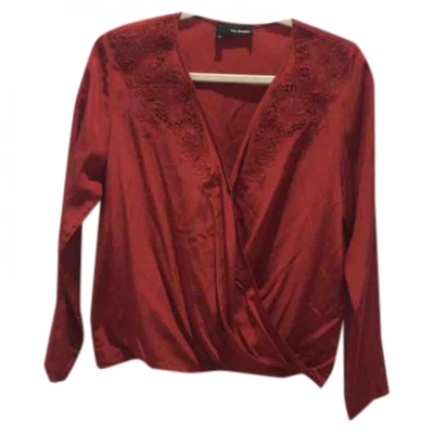 Pre-owned The Kooples Silk Blouse In Red