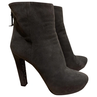 Pre-owned Lanvin Ankle Boots In Anthracite