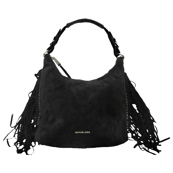 PreOwned Michael Kors Billy Black Suede Handbag ModeSens
