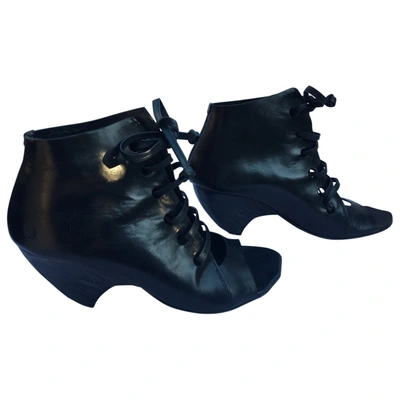 Pre-owned Marsèll Leather Lace Up Boots In Black