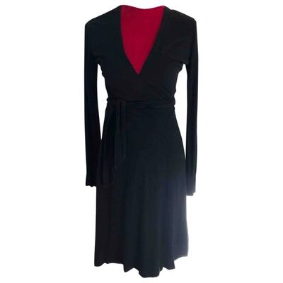 Pre-owned Peserico Wool Mid-length Dress In Black