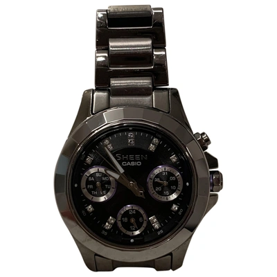 Pre-owned Casio Watch In Anthracite