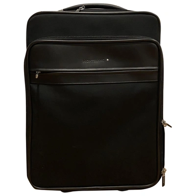 Pre-owned Montblanc Leather Travel Bag In Black