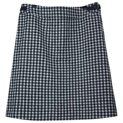 Pre-owned Hugo Boss Wool Mid-length Skirt In Multicolour