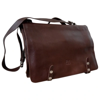 Pre-owned Il Bisonte Leather Satchel In Brown