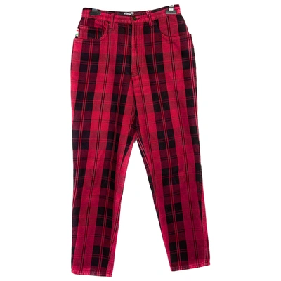 Pre-owned Moschino Trousers In Red