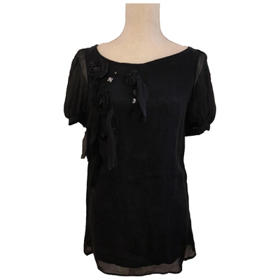 Pre-owned Patrizia Pepe Black Polyester Top