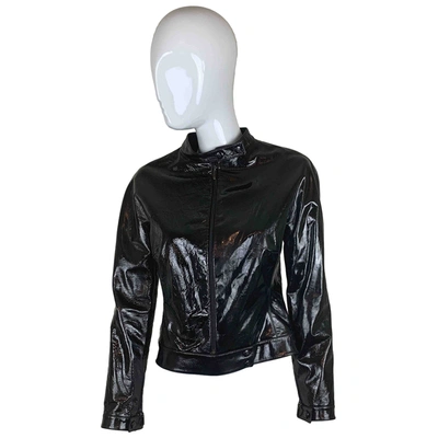 Pre-owned Versace Leather Jacket In Black