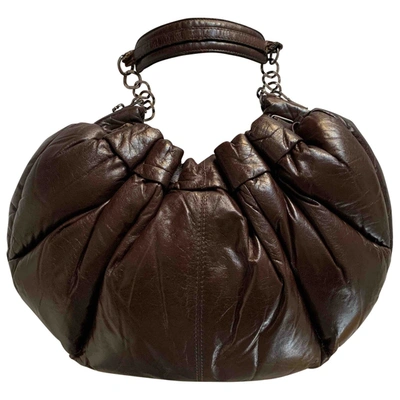 Pre-owned Moncler Handbag In Brown