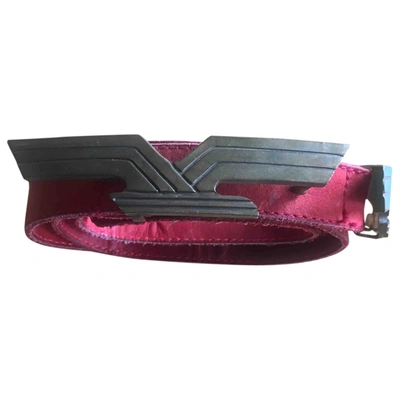 Pre-owned Giorgio Armani Leather Belt In Red
