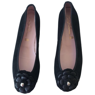 Pre-owned Pretty Ballerinas Ballet Flats In Black