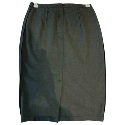 Pre-owned Prada Wool Mini Skirt In Grey