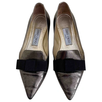 Pre-owned Jimmy Choo Leather Ballet Flats In Brown
