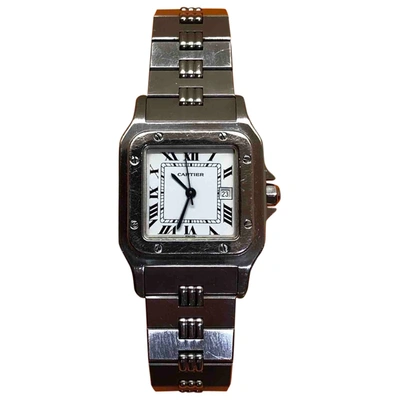 Pre-owned Cartier Santos Galbée Silver Steel Watch