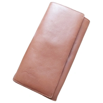 Pre-owned Gianni Chiarini Leather Wallet In Camel