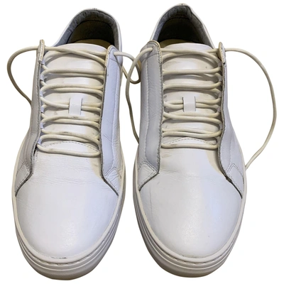 Pre-owned Vagabond Leather Low Trainers In White