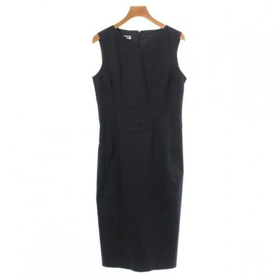 Pre-owned Jil Sander Blue Cotton Dress