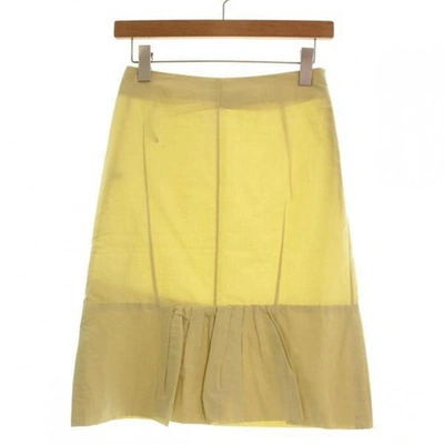 Pre-owned Marni Yellow Cloth Trousers