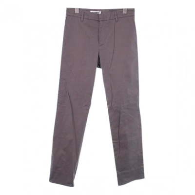 Pre-owned Jil Sander Grey Cotton Trousers