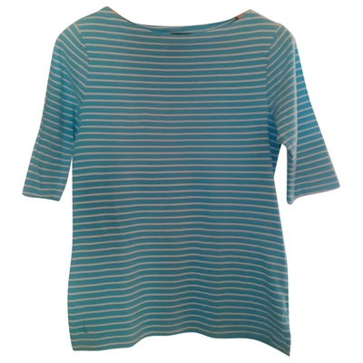 Pre-owned Lauren Ralph Lauren Turquoise Cotton Top