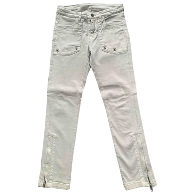 Pre-owned Zadig & Voltaire Slim Jeans In Ecru