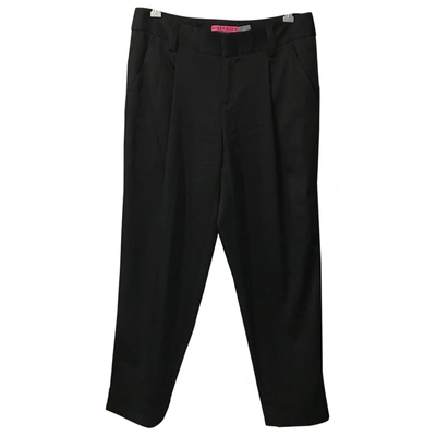 Pre-owned Alice And Olivia Straight Pants In Black