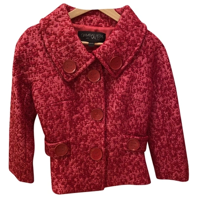Pre-owned Giambattista Valli Wool Short Vest In Red