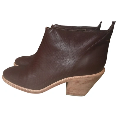 Pre-owned Rachel Comey Leather Ankle Boots In Brown