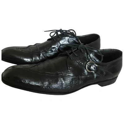 Pre-owned Cesare Paciotti Leather Lace Ups In Black