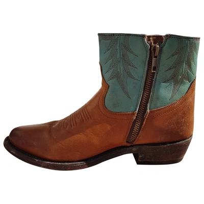 Pre-owned Moma Leather Ankle Boots