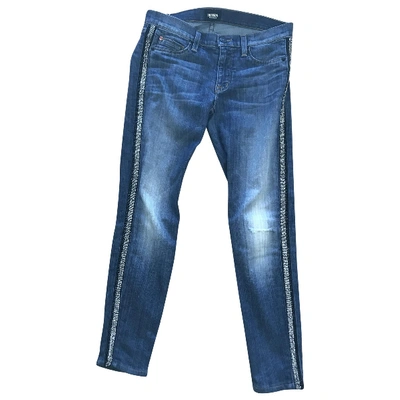 Pre-owned Hudson Straight Pants In Blue