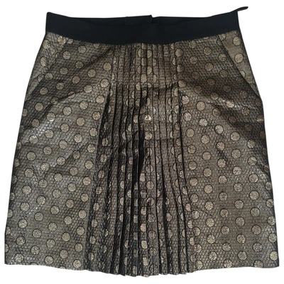 Pre-owned Jcrew Silk Mini Skirt In Gold