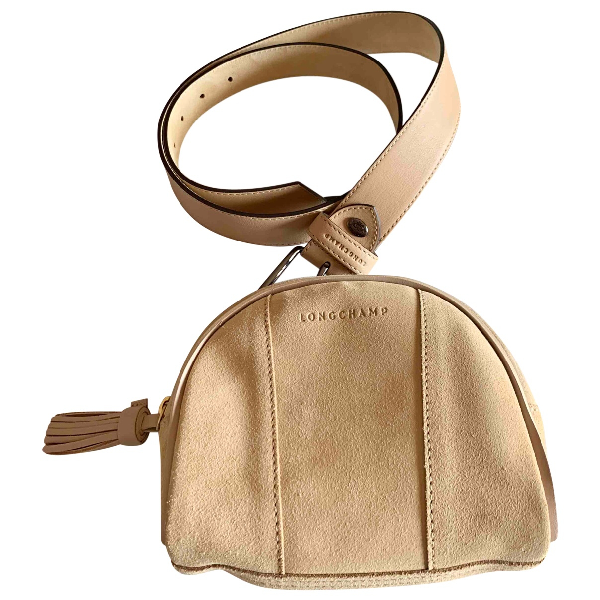 Pre-Owned Longchamp Beige Suede Clutch Bag | ModeSens