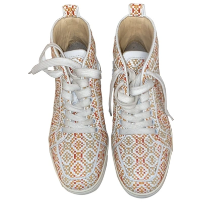 Pre-owned Christian Louboutin Louis Leather Trainers In Multicolour