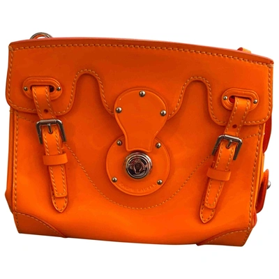 Pre-owned Ralph Lauren Ricky Leather Handbag In Orange