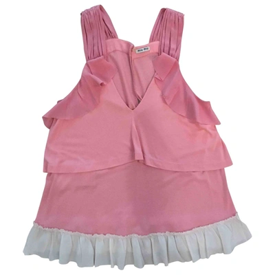 Pre-owned Miu Miu Vest In Pink