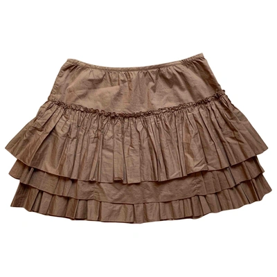 Pre-owned Dondup Mid-length Skirt In Brown
