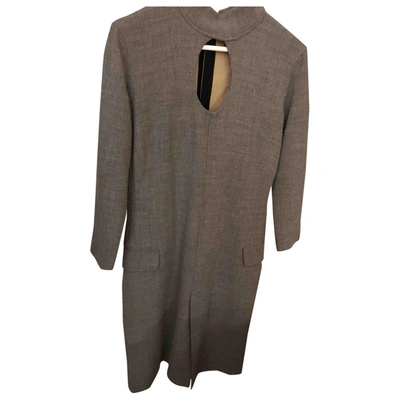 Pre-owned Jean Paul Gaultier Wool Mid-length Dress In Grey