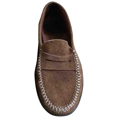 Pre-owned Tod's Flats In Brown