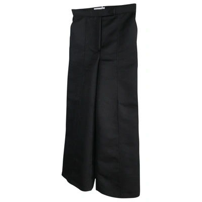 Pre-owned Amanda Wakeley Straight Pants In Black