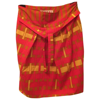 Pre-owned Marni Mini Skirt In Red