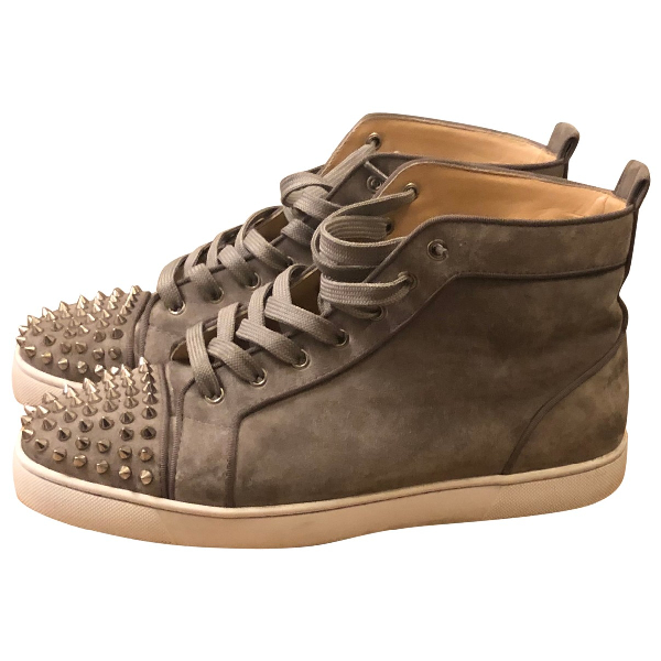 louboutin grey suede